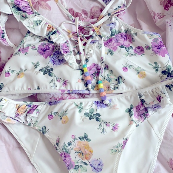 LoveShackFancy Other - NWT Loveshackfancy Frost Swimsuit Bikini
